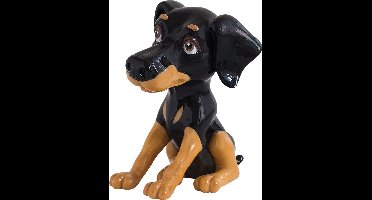 MadDeco - ludiek beeldje dobermann pinscher pup - polystone - 12 cm hoog - onze kleine vriendjes