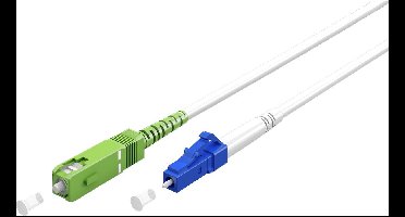 LC/UPC - SC/APC Simplex FTTH kabel | OS2 | wit | LSZH | 3 meter