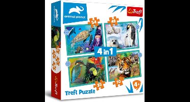 Trefl Trefl 4in1M - The mysterious world of animals / Discovery An