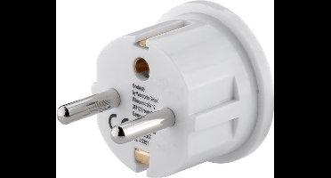 Reisadapter Verenigde Staten en Japan (type B) naar Europa (geaard) / wit