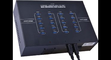 Docking station - Usb hub - Hub - Laadstation - USB a hub - 20 ports USB-A USB 3.0 12W laad & sync