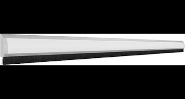 Tochtstrip Aluminium met witte inlay | Deurtochtstrip Aluminium met witte inlay | door-line deurtochtstrip Deco | Tochtwering | Tochtstrips voor deuren