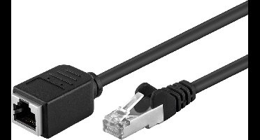 FTP CAT5e Gigabit Netwerk Verlengkabel - CU - 15 meter - Zwart