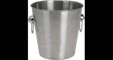 Excellent Houseware Champagnekoeler/ijsemmer - 3L - zilver - RVS - D20 cm