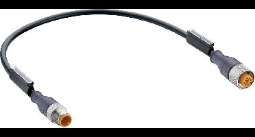 Belden 12018-1 Sensor/actuator connector, geassembleerd M12 Aantal polen: 5 Stekker, recht, Bus, recht 30.00 cm 1 stuk(
