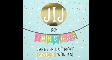 Depesche - Pop up muziekkaart met licht en de tekst "Jij bent vandaag jarig en dat moet ..." - mot. 019
