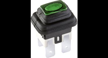 interBär 3658-250.22 3658-250.22 Drukschakelaar 250 V 16 A 1x uit/aan Continu Groen IP65 1 stuk(s)