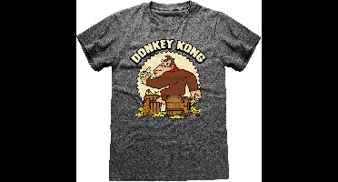 Super Mario Donkey Kong Heren T-shirt - gemêleerd donkergrijs - S