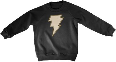DC Comics Black Adam Sweater/trui kids -Kids tm 4 jaar- Lightning Logo Zwart