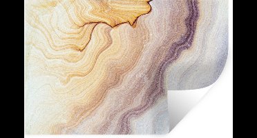 Muurstickers - Sticker Folie - Marmer - Textuur - Zandsteen - Goud - Marmerlook - 30x20 cm - Plakfolie - Muurstickers Kinderkamer - Zelfklevend Behang - Zelfklevend behangpapier - Stickerfolie