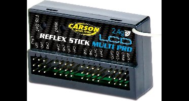Carson Modellsport Reflex Stick Multi Pro LCD 14-kanaals ontvanger 2,4 GHz