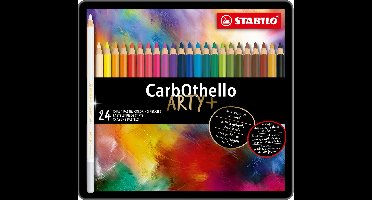 STABILO CarbOthello - Kalkpastel Kleurpotloden - Metalen Etui Met 24 Kleuren
