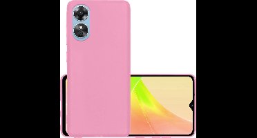 Hoesje - Geschikt voor OPPO A17 - Sterk & Shockproof - Hoes Cover - Siliconen Case - Lichtroze