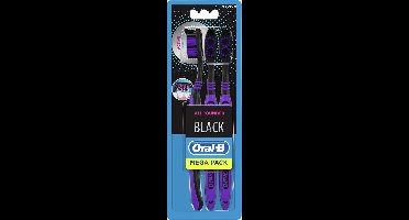 ORAL-B Toothbrushes BLACK 3 pieces MEDIUM