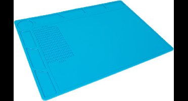Velleman Silicone soldeermat, 350 x 250 mm, blauw