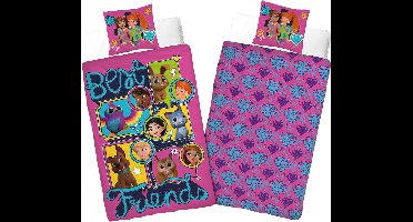 Lego Dekbedovertrek Squad - 140x200 - 100% Katoen - Roze - Dekbedovertrek kinderen