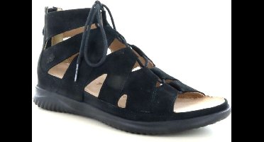 Hartjes | 132.1103 | Zwart | Veter sandaal | Wijdte H | Verwisselbaar voetbed | Maat 39