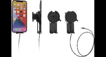 Brodit houder/support met magnetische lader-zwart iPhone 12-14 216326