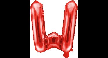 Folieballon letter W - 35cm rood