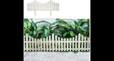 PlasticForte Flexibele borderrand/hekje - 24x stuks - 60 cm - wit - kunststof