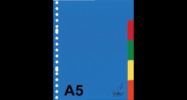 Kangaro tabbladen - A5 - blanco - 5-delig - PP - 17-gaats - A505M