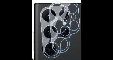 Camera Lens Screenprotector geschikt voor Samsung Galaxy S23 Ultra - 2x Gehard Glas Screen Protector GlassGuard