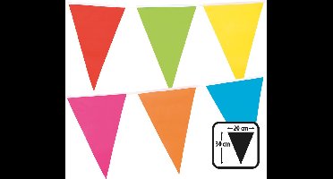 Boland - PE vlaggenlijn multikleur Multi - Geen thema - Feestversiering