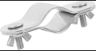 ProPlus Daksteunklem - Dubbel - Staal - Chroom - Ø 22-25 mm - 85 mm