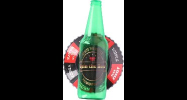 Lifetime Flesje Draaien met Flessenopener - Drankspel - 17 cm. - Groen