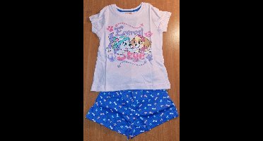 Paw Patrol shortama / pyjama Skye & Everest roze/blauw maat 116