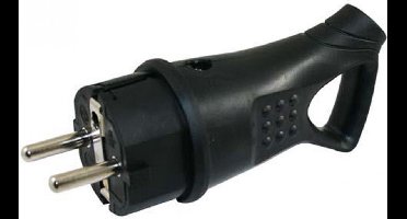 Stekker met handgreep rubber
