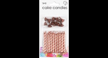 Taart kaarsjes in de kleur rosé goud