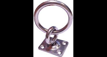 Seilflechter - Oogplaat met Wartel en Ring - RVS A2 - Maat: 8mm