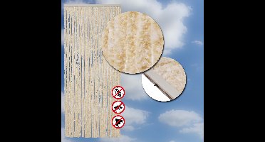 Wicotex - Vliegengordijn - Chenille - Deurgordijn - Kattenstaart Beige mix - Afmeting 90x220cm