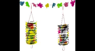 Feest Slinger met lampions 3,6 mtr - 2 Stuks