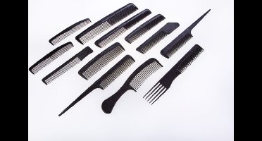 12-delige kammenset - zwart