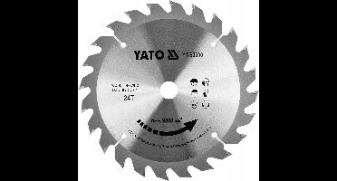 Yato cirkelzaagblad Ø 165 mm - 24 T - Binnendiameter 16 mm