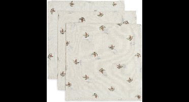 Jollein - Hydrofiel Monddoekje 31x31cm - Baby Hydrofiele Doeken, Spuugdoekjes, Speendoekje -Rosehip - 3 Stuks