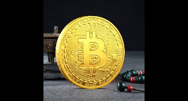 Bitcoin Munt - BTC - 2 Stuks - Crypto - Goud - Decentralised Crpto Currency - Cryptovaluta