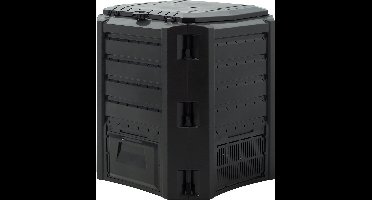 Deuba Composteerder 1600L - 261x72x83cm – Weerbestendig Zwart