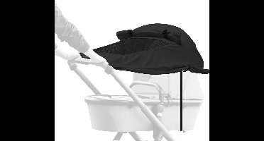 Zonneschermen voor kinderwagens met kijkvenster voor kinderwagens, kinderwagens, parasols, uv-bescherming, eenvoudig te installeren, zwart
