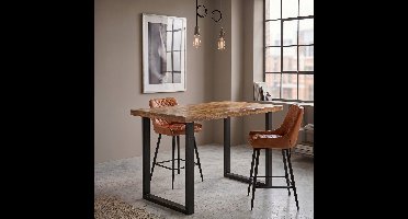 Bartafel Rambo rechthoekig Mangohout - 130x80x90 cm - industrieel