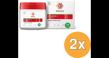2x Vitals Vitamine C Poeder Magnesiumascorbaat (200 gr)