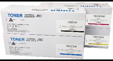 ABC huismerk Set 4x Toner geschikt voor Brother TN248 DCP-L3515cdw DCP-L3520cdw DCP-L3520cdwe DCP-L3527cdw DCP-L3555cdw DCP-L3560cdw HL-L3215cw