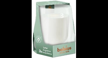 Bolsius CleanLight Starterkit Gardenia & Fig – Navulbare Geurkaars met Handgeblazen Glazen Houder – 4 Stuks