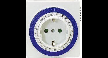 EGB mechanische 24 uurs schakelklok met kinderveilige contactdoos met randaarde