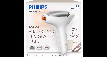 Philips Lumea 9000 Series IPL Ontharingsapparaat – Tot 5 Jaar Lang een Gladde Huid, SmartSkin-sensor en 3 Opzetstukken voor Lichaam, Gezicht & Gevoelige Zones, BRI936/00