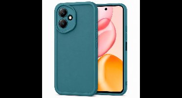 Geschikt voor Honor 400 Hoesje - Siliconen Matte Back Cover - Petrol Blauw