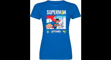 Superman 2025 - Superman Look Up Dames T-shirt - blauw - L