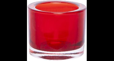 Cosy @ Home Theelichtglas Set12 Rood D7xh6cm